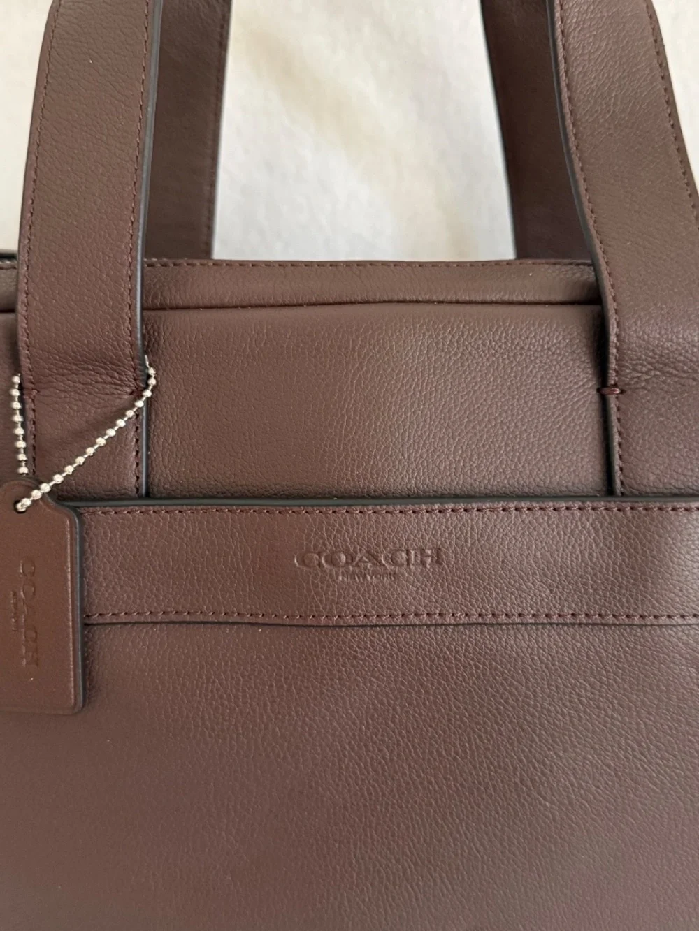 NWT Coach Hamilton Commuter Bag in Smooth Leather Mahogany Brown F54804